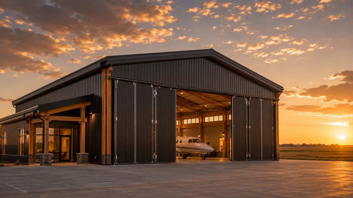 Homestead: private aircraft hangar with Learjet